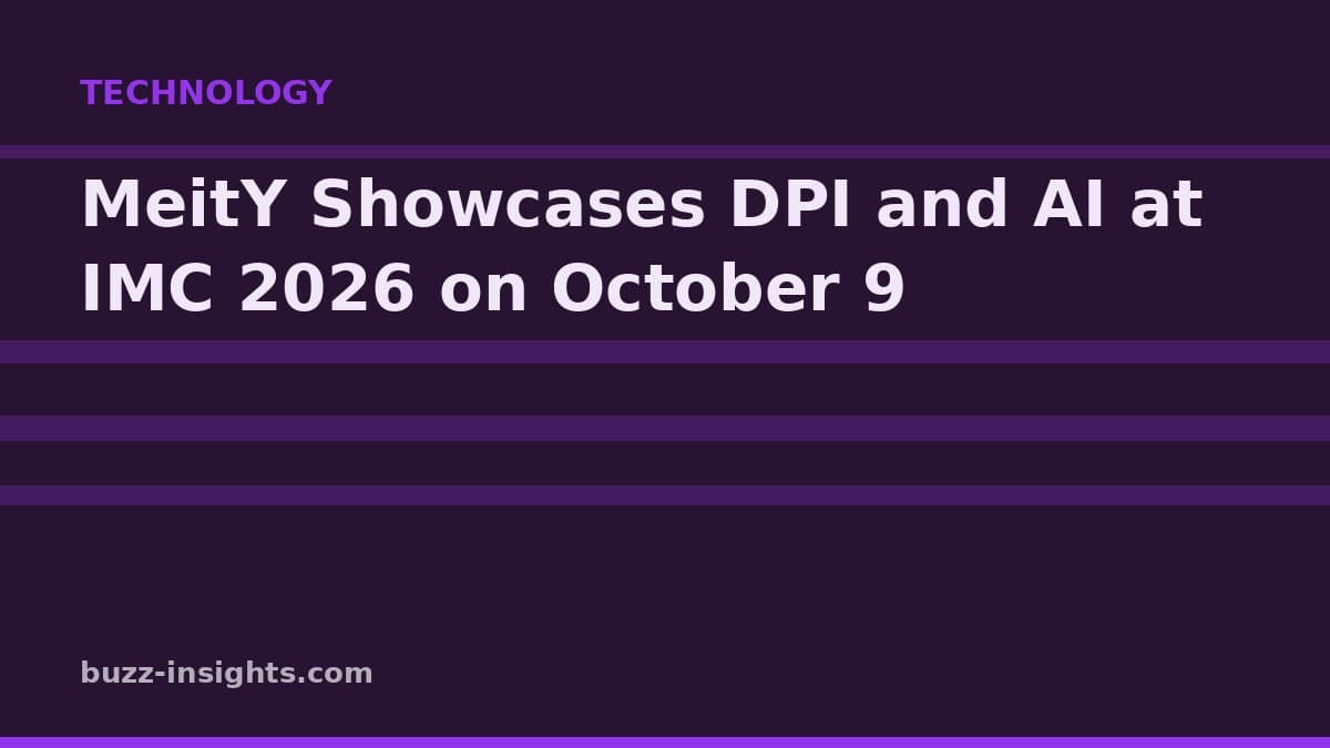 MeitY Showcases DPI and AI at IMC 2026 on October 9