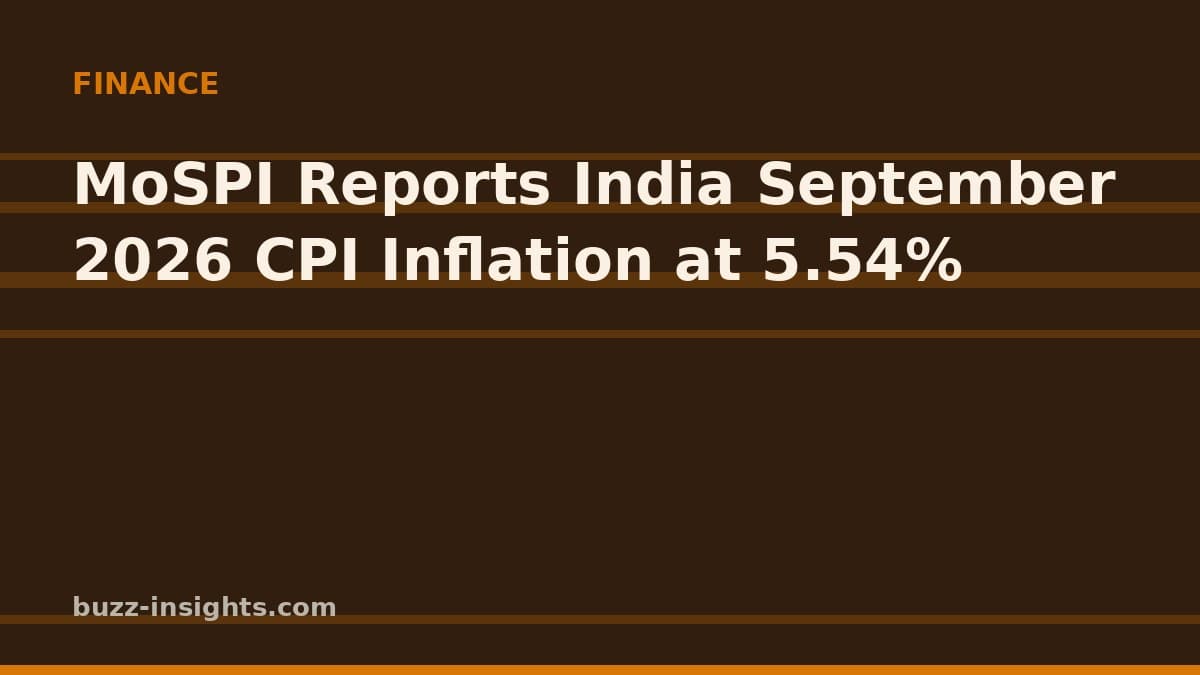 MoSPI Reports India September 2026 CPI Inflation at 5.54%