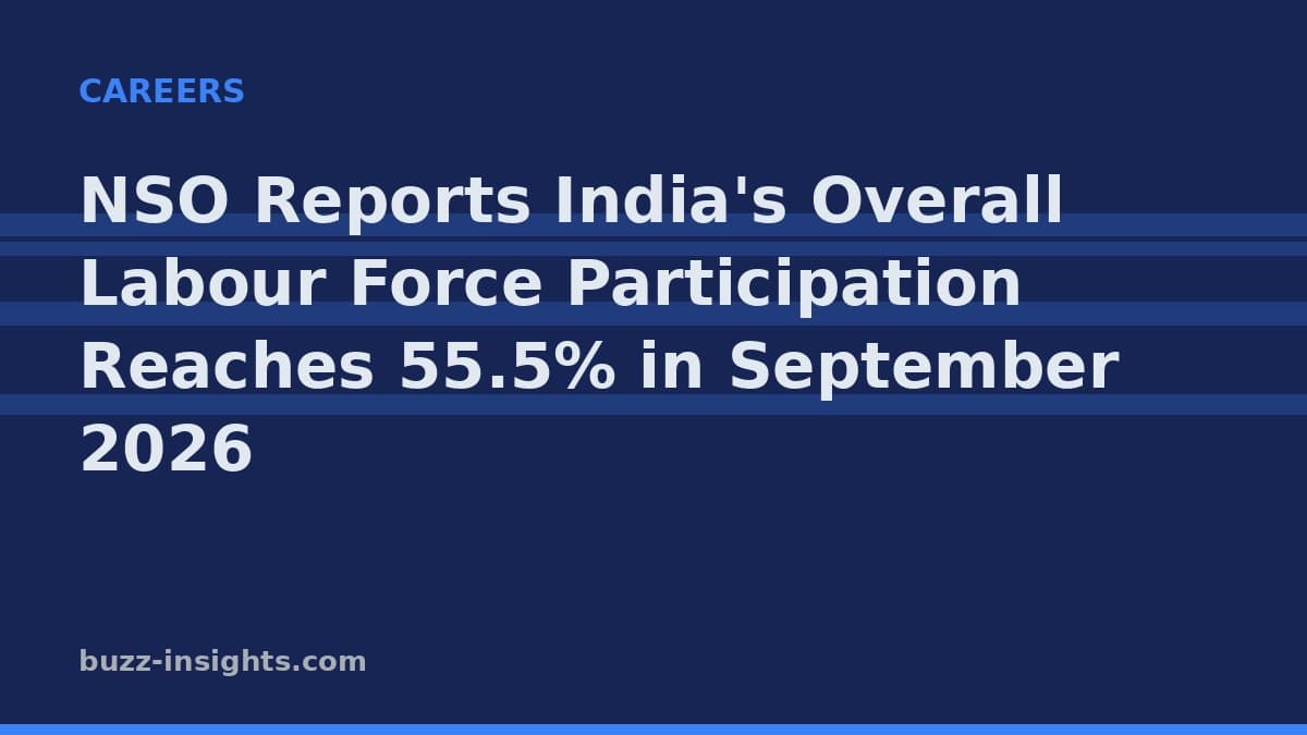 NSO Reports India's Overall Labour Force Participation Reaches 55.5% in September 2026