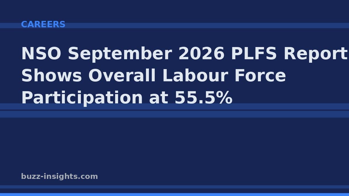 NSO September 2026 PLFS Report Shows Overall Labour Force Participation at 55.5%